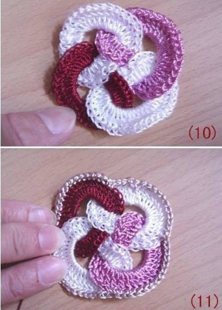 İç İçe Geçmeli Halkalı Dantel Yapılışı