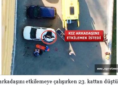 Kız arkadaşını etkilemeye çalışırken 23. kattan düştü