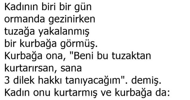 Kadının Dileği ve Kurbağa