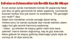 Gençliğin sırrı (Evli olan ve Evlenecekler için İbretlik Kısa Bir Hikaye..)