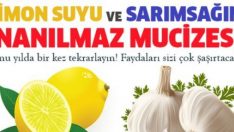Limon suyu ve sarımsak gücü