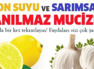 Limon suyu ve sarımsak gücü