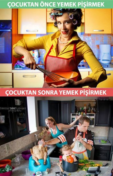 Gerçek görsellerle çocuktan önce ve çocuktan sonra..