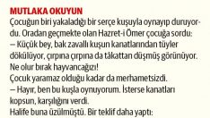Çocuk ve Hz. Ömer hikayesi
