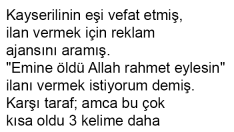Kayserilinin Ölüm İlanı