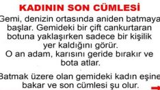 Kadının son cümlesi…