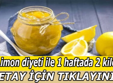 Limon diyeti ile 1 haftada 2 kilo