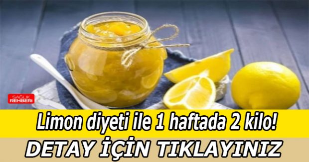 Limon diyeti ile 1 haftada 2 kilo