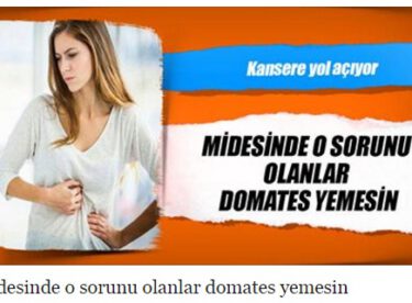 Midesinde o sorunu olanlar domates yemesin