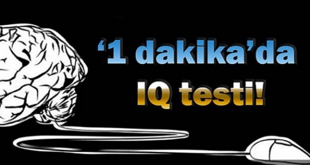 1 dk da IQ testi!