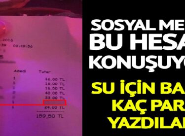 Bir kafede su için istenen fiyatı görünce şaşkına döndü. Su için bakın kaç para yazdılar..