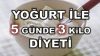 5 Günde 3 Kilo Diyeti