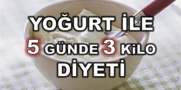 5 Günde 3 Kilo Diyeti