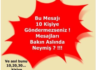 Bu Mesajı 10 Kişiye Göndermezseniz Mesajları Aslında Bakın Neymiş…