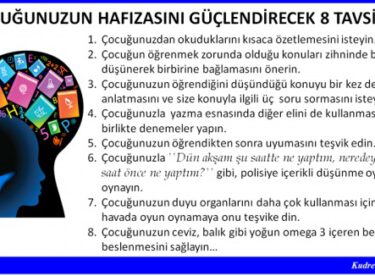 Çocuğunuzun hafizasını güçlendirecek 8 tavsiye!