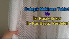 Bulaşık Makinası Tableti Ve İki Kaşık Şeker İle Kar Beyaz Tüller