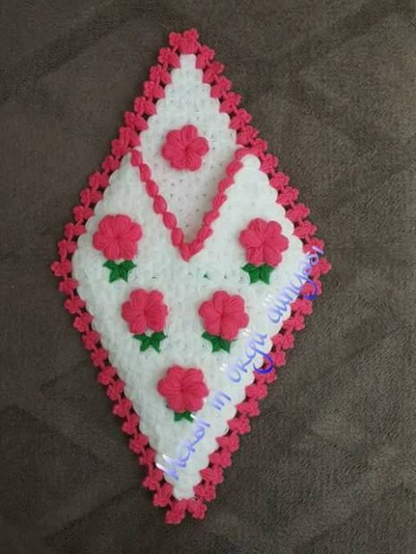 Çiçek Figürlü Lif Yapım Aşamalı Tarifi
