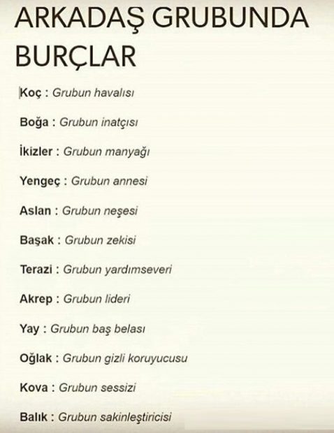 Arkadaş gruplarında burçlar nasıldırlar ve en dikkat çekici özellikleri nelerdir?