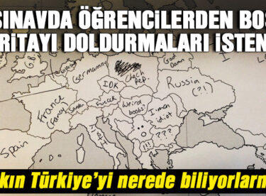 Sınavda öğrencilerden boş haritayı doldurmaları istendi! Bakın Türkiye’yi nerede biliyorlarmış