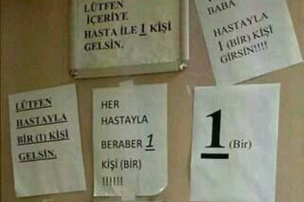 Çıldıran doktor, hastaları bu şekilde uyarma ihtiyacı hissetmiş :))
