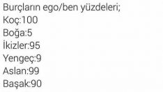 Burçların Ego Yüzdeleri