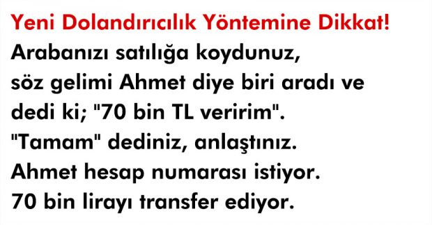Araba Satışında Dolandırıcılık Yöntemi