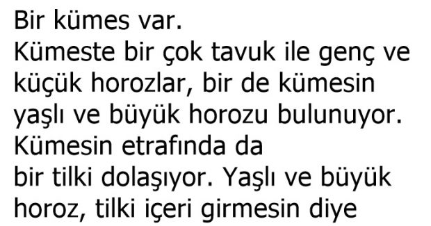 Horoz ve Tilki Hikayesi