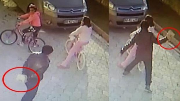 Küçük kıza parke taşıyla vurdu, tacizden gözaltına alınıp serbest bırakıldı…
