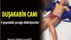 Duşakabin camı patlayınca ölümden döndü