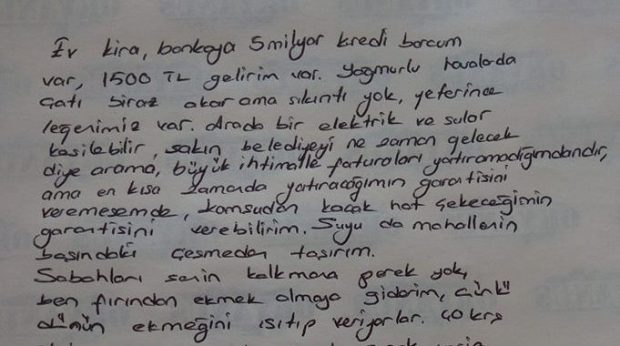 Fakir genç kızın sevdiği adama yazdığı mektup yürekleri ısıttı