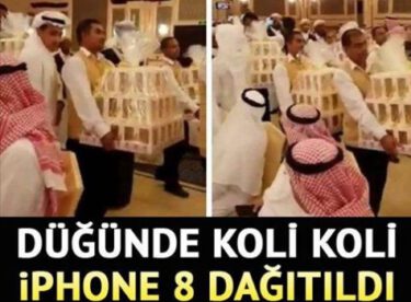 Düğüne gelen herkese iPhone 8 hediye edildi