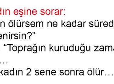 Kadın eşine sorar