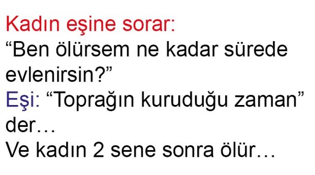 Kadın eşine sorar