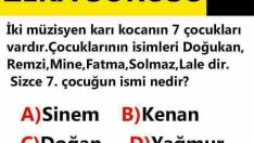 Zeka Sorusu: Her yüz kişiden sadece biri doğru cevap verebiliyor eğer  doğru cevap verebildiyseniz zeka seviyeniz yüzde birlik dilim içinde