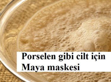 Porselen gibi cilt için maya maskesi