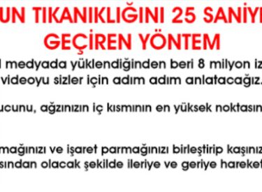 Burun tıkanıklığını 25 saniyede geçiren yöntem