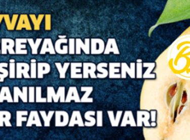 Ayvayı tereyağında pişirip yerseniz…