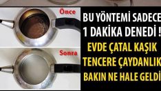 ŞAŞIRTAN ÇAYDANLIK TEMİZLEME YÖNTEMİ… SADECE 1 DAKİKADA BU HALE GELDİ
