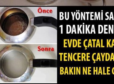 ŞAŞIRTAN ÇAYDANLIK TEMİZLEME YÖNTEMİ… SADECE 1 DAKİKADA BU HALE GELDİ