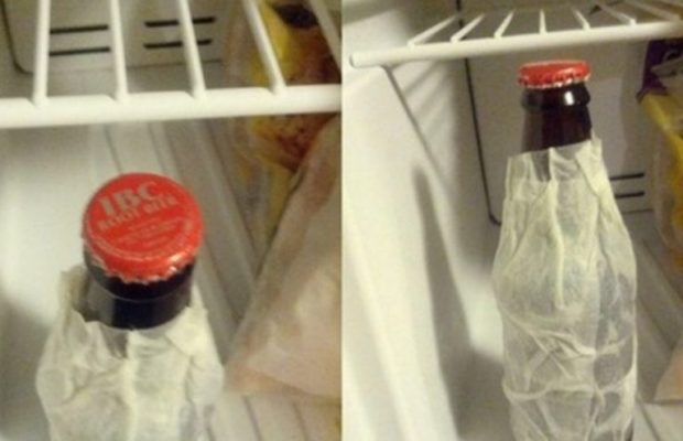 Şişeyi Islak Peçeteye Sarıp Dolaba Koyunca Bakın Neler Oluyor