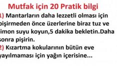 Mutfak için 19 Müthiş Pratik Bilgi