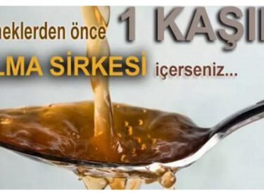 Yemeklerden Önce 1 Kaşık Elma Sirkesi İçerseniz