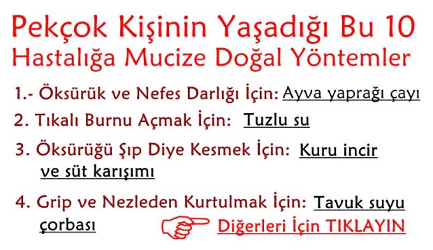 Hemen herkesin yaşadığı bu 10 hastalığa karşı 10 doğal çözüm yöntemi