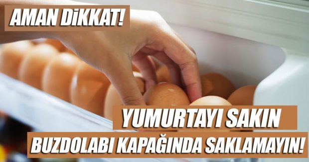 Yumurtaları buzdolabı kapağına sakın koymayın!