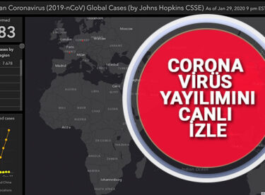 Corona Virüs Dünyada Yayılma Hızı Canlı (online) İzleme Ekranı