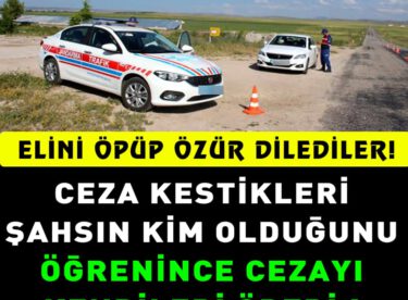 CEZA KESTİKLERİ ŞAHSIN KİM OLDUĞUNU ÖĞRENİNCE CEZAYI KENDİLERİ ÖDEDİ