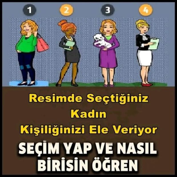 Resimde seçtiğiniz kadın kişiliğinizi ele veriyor!